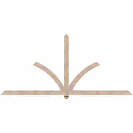 Ekena Millwork Redmond Smooth Timber Gable Bracket, Douglas Fir, 108"W x 49"H x 3 1/2"D x 3 1/2"F, 11/12 Pitch GBW108X49X0404RED00SDF